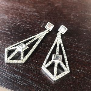 BCBGeneration Edgy geometric silver earrings